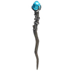 Silver Claw Wand With Blue Gem