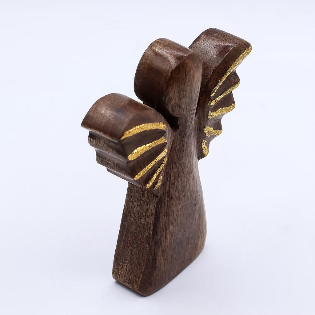Gold Decor Medium Mango Wood Angel