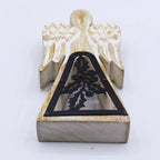 Whitewash with Iron Decor Cut Out Mango Wood Angel