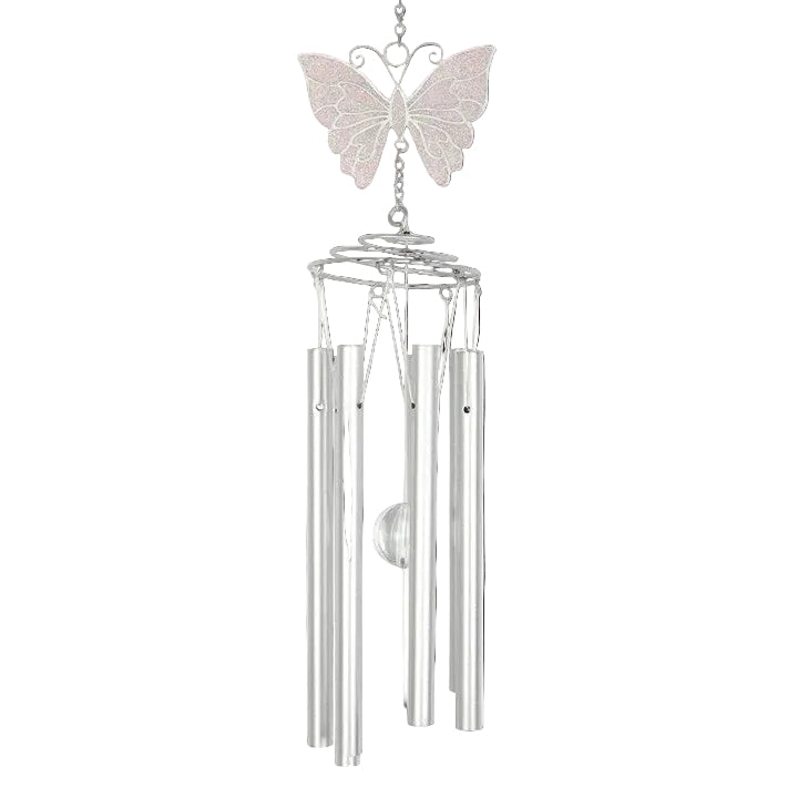 White Butterfly Windchime