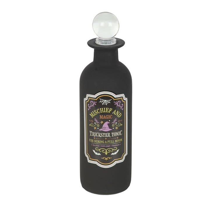 Mischief and Magic Decorative Glass Potion Bottle