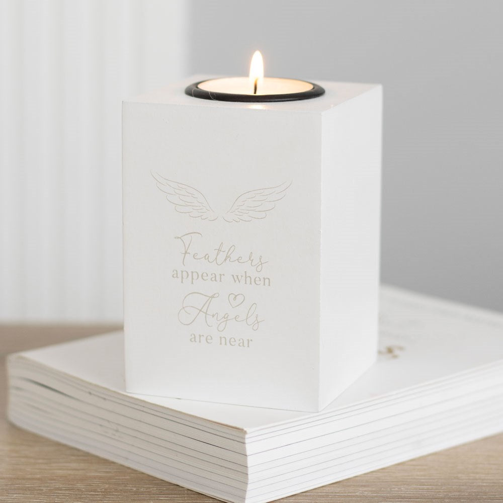 Eleanoras Feathers Appear Angel Wing Tealight Holder Candle Holders