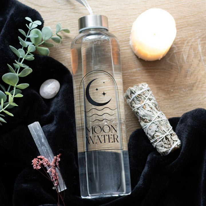 Eleanoras Moon Water Glass Water Bottle Bottles & Flasks