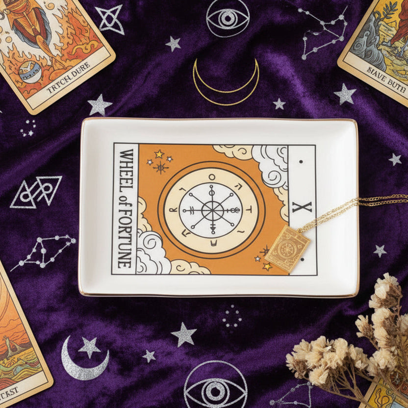 Eleanoras The Wheel of Fortune Vintage Tarot Trinket Dish Jewellery Storage
