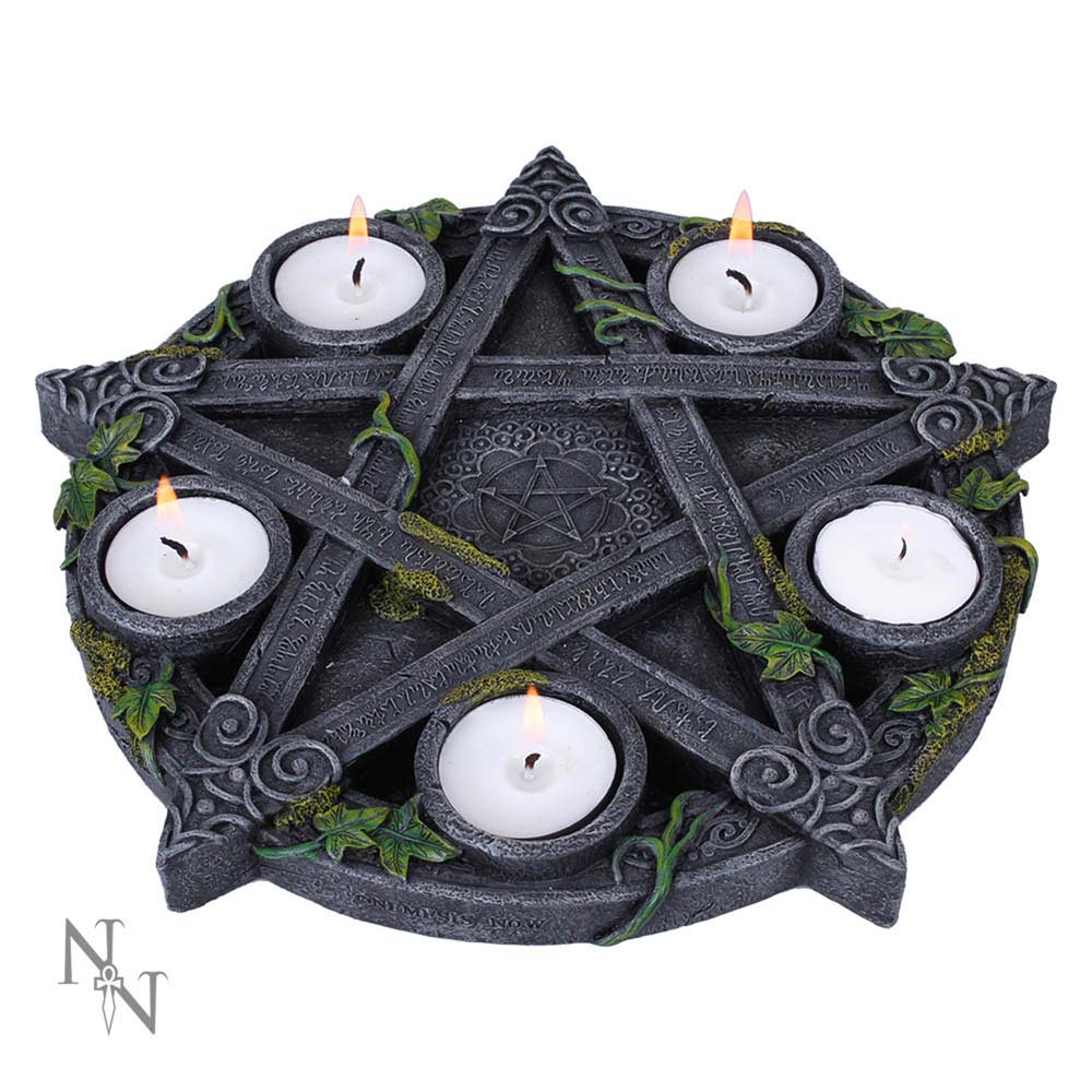 Wiccan Pentagram Tealight Holder
