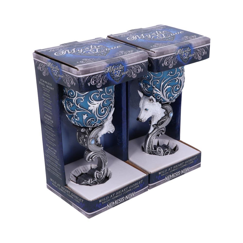 Wild at Heart Wolf Goblets (Set of 2) - Nemesis Now
