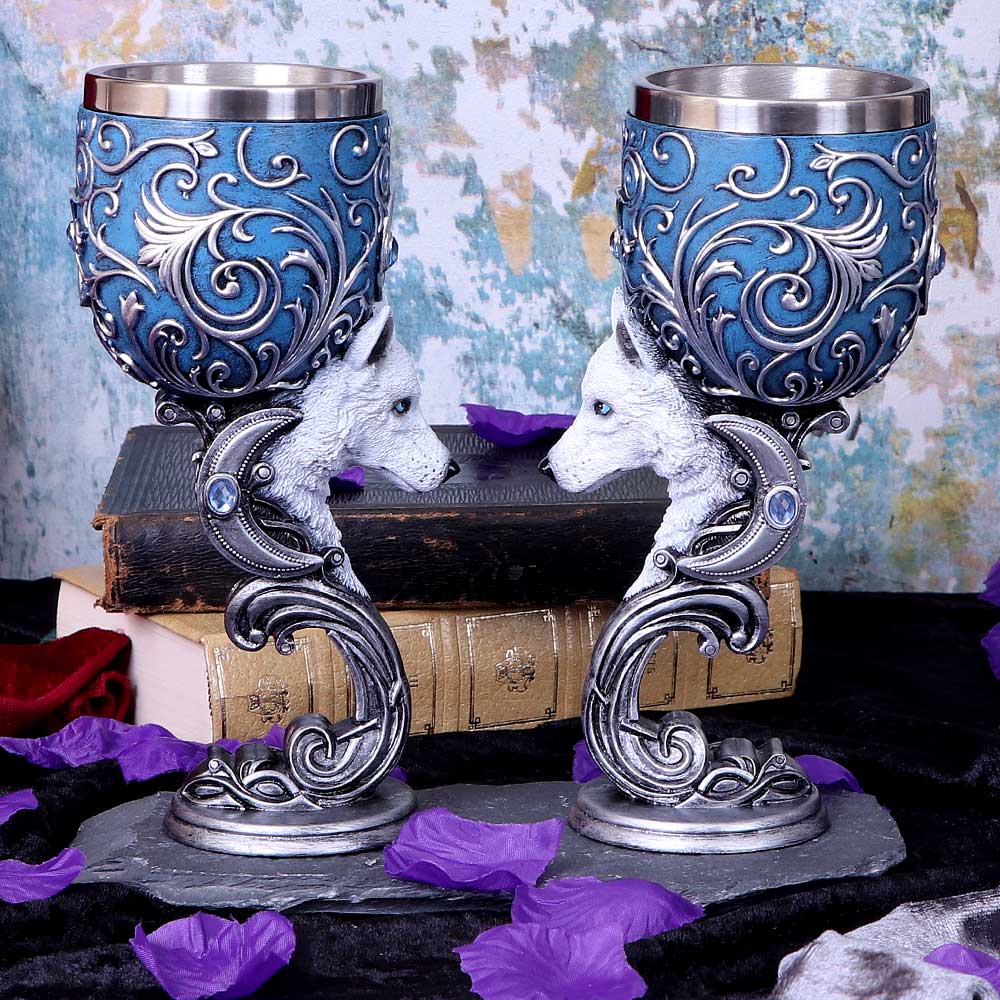 Wild at Heart Wolf Goblets (Set of 2) - Nemesis Now