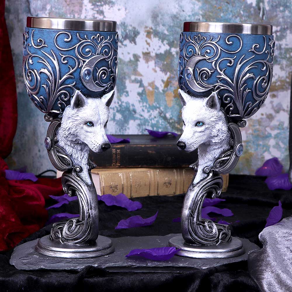 Wild at Heart Wolf Goblets (Set of 2) - Nemesis Now