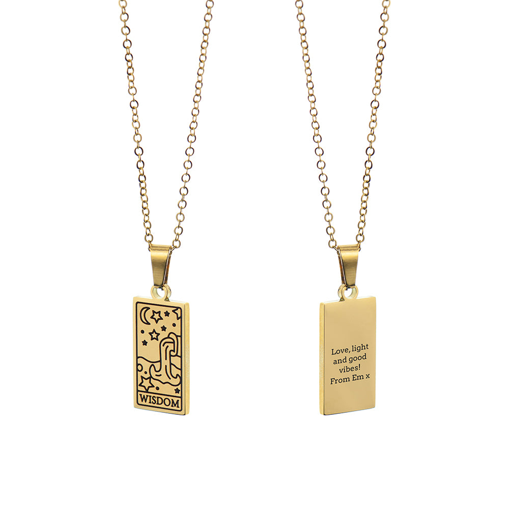 Wisdom Tarot Card Necklace | Personalised