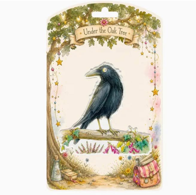 Witches Familiar Crow Magnet