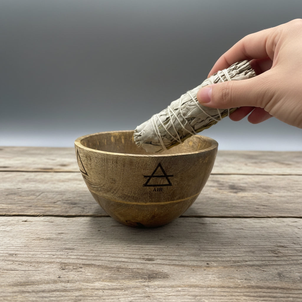 Wooden Smudge Bowl