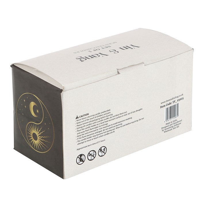 Eleanoras Set of 2 Yin Yang Black Oud and Coconut Candles Candles