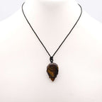 Tigereye Laced Gemstone Teardrop Pendant