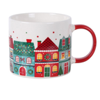 Christmas Street Print Ceramic Mug | 350ml