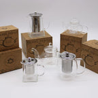 Round Pearl Glass Infuser Teapot 800ml
