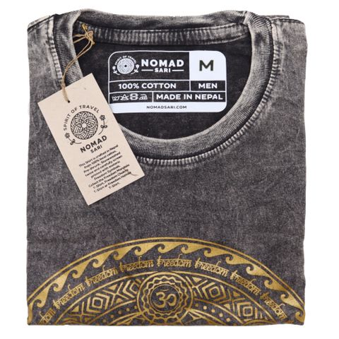 Chakra Stone Washed T-Shirt - Dark Grey - Medium