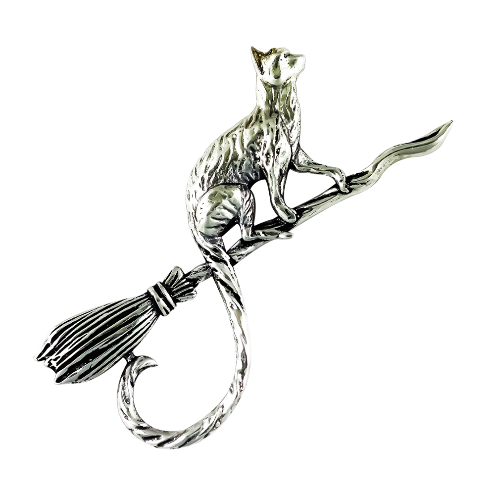 Sabbat Cat Pendant Charm Necklace — Witches Familiars Collection