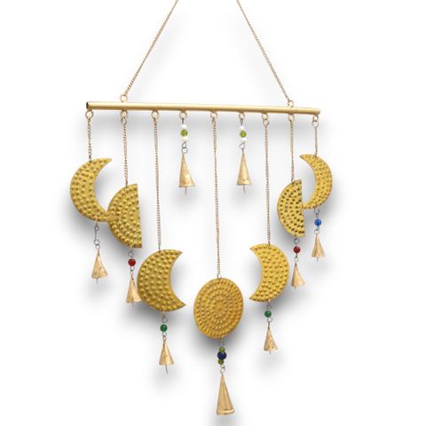 Brass Moon Phases Indian Chimes