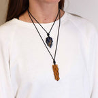 Sodalite Laced Gemstone Teardrop Pendant