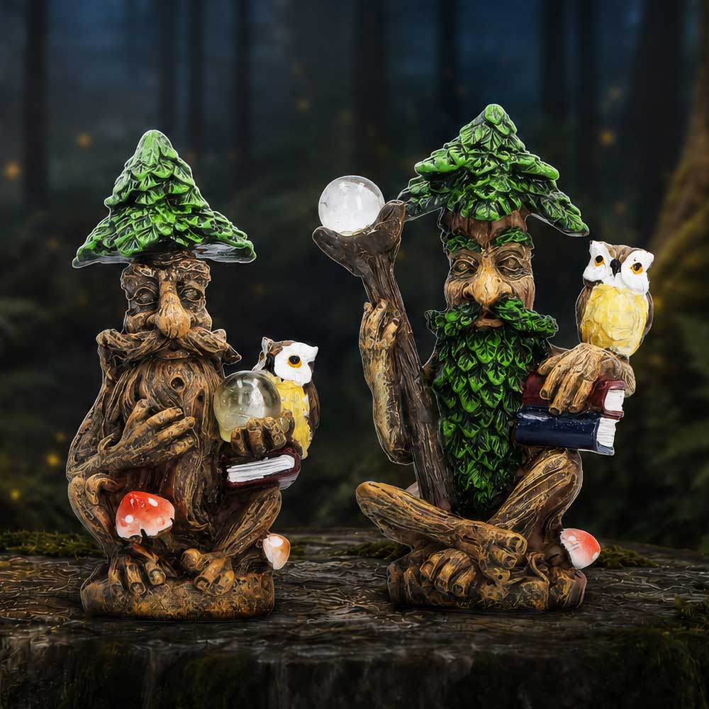 Ancient Scholars Tree Figurines | Set of 2