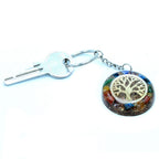 Gemstones Chakra Tree of Life Orgonite Power Keyring
