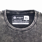 Nomad Sari Stonewashed Cotton T-Shirt | Compass of Life | Charcoal | XL