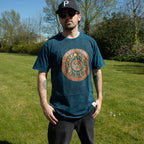Nomad Sari Stonewashed Cotton T-Shirt | Stay Wild Moon Child | Blue | Large