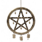 Pentagon Wind Chime with Cow Bells