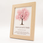 Tree of Life Gemstone Picture Rose Quartz