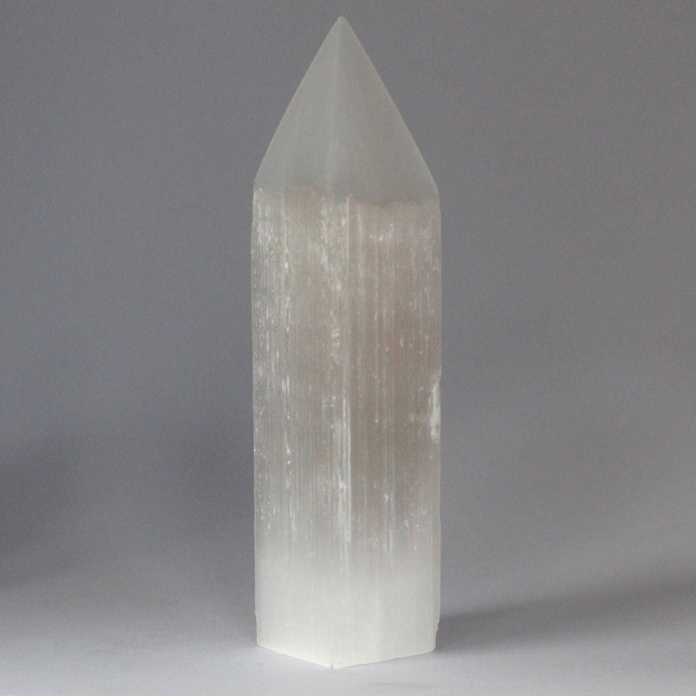 Selenite Pencil Point Tower 20 cm