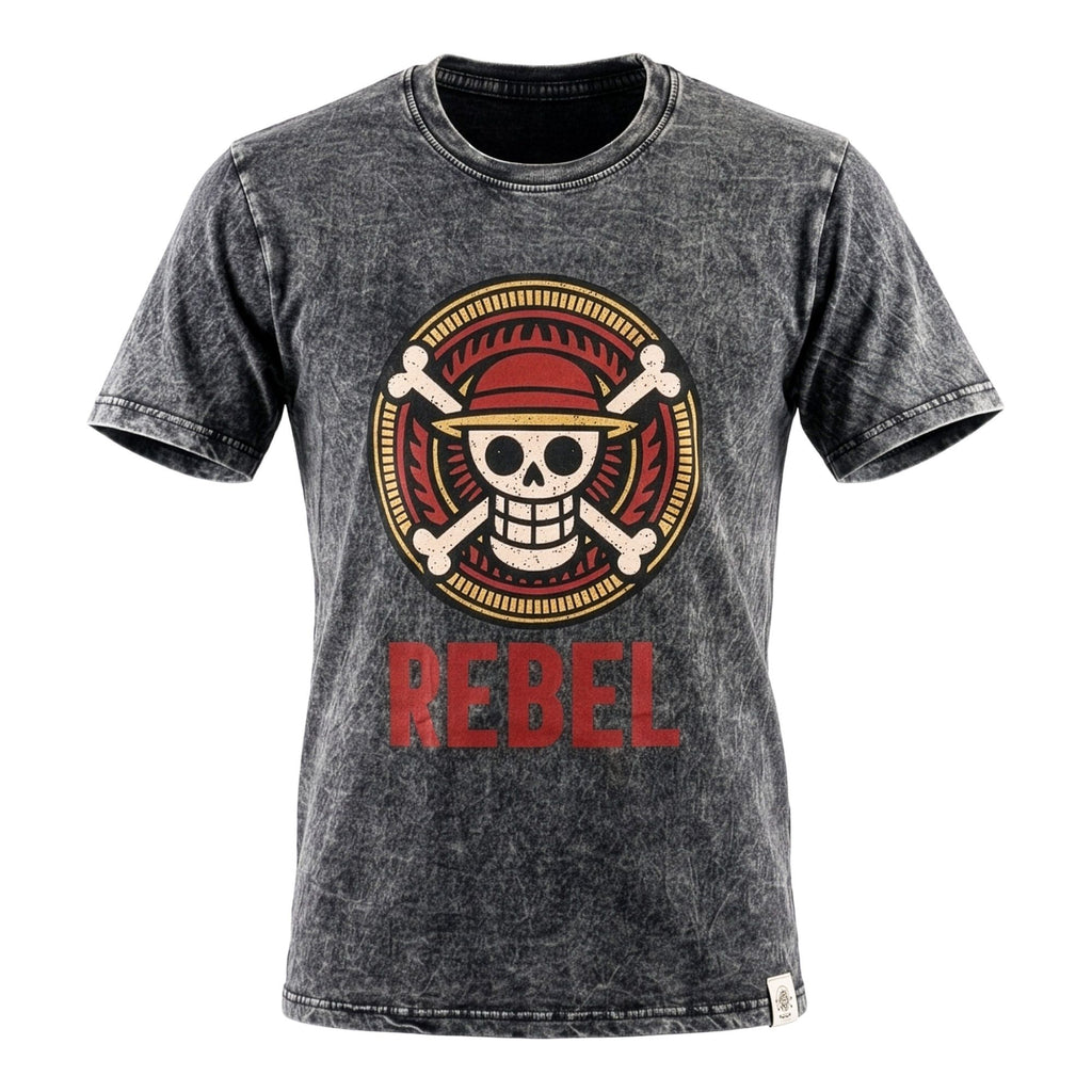 Nomad Sari Stonewashed Cotton T-Shirt | Rebel |Charcoal | Medium