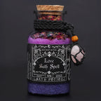Ancient Witch Love Bath Spell Potion & Rose Quartz Crystal Amulet