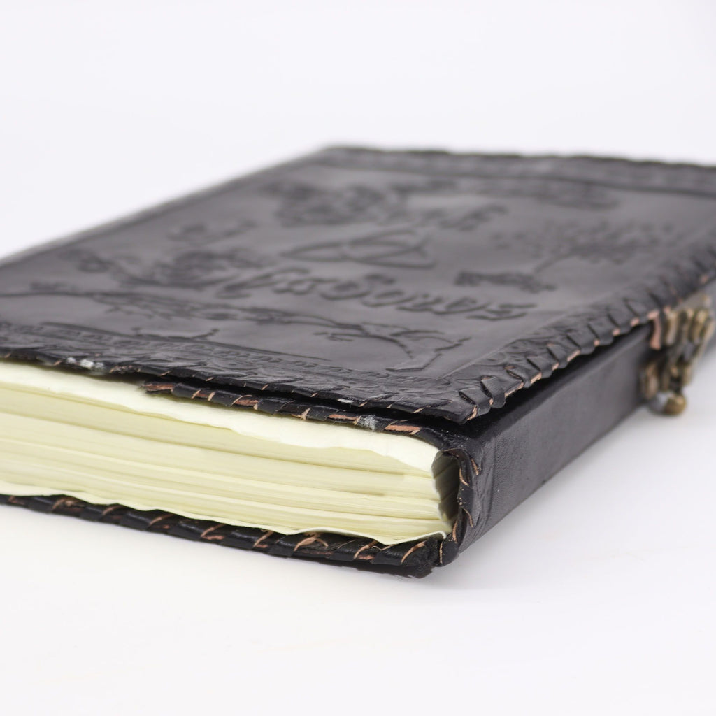 Large Black Book of Shadows Journal | 200 Deckle-Edged Pages