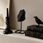 Mineral Specimen on Metal Stand - Black Tourmaline