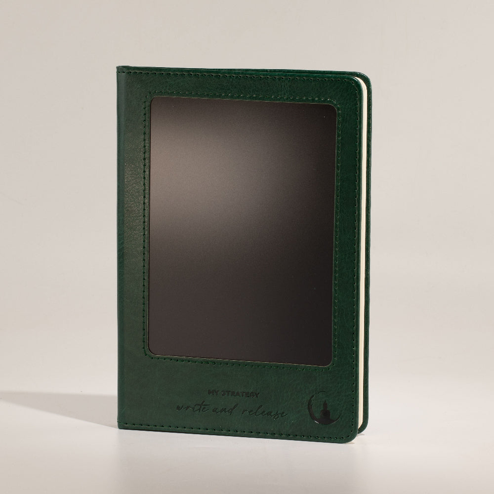 A5 Green Intention Notebook with LCD Wipe Screen - 80 Leaves