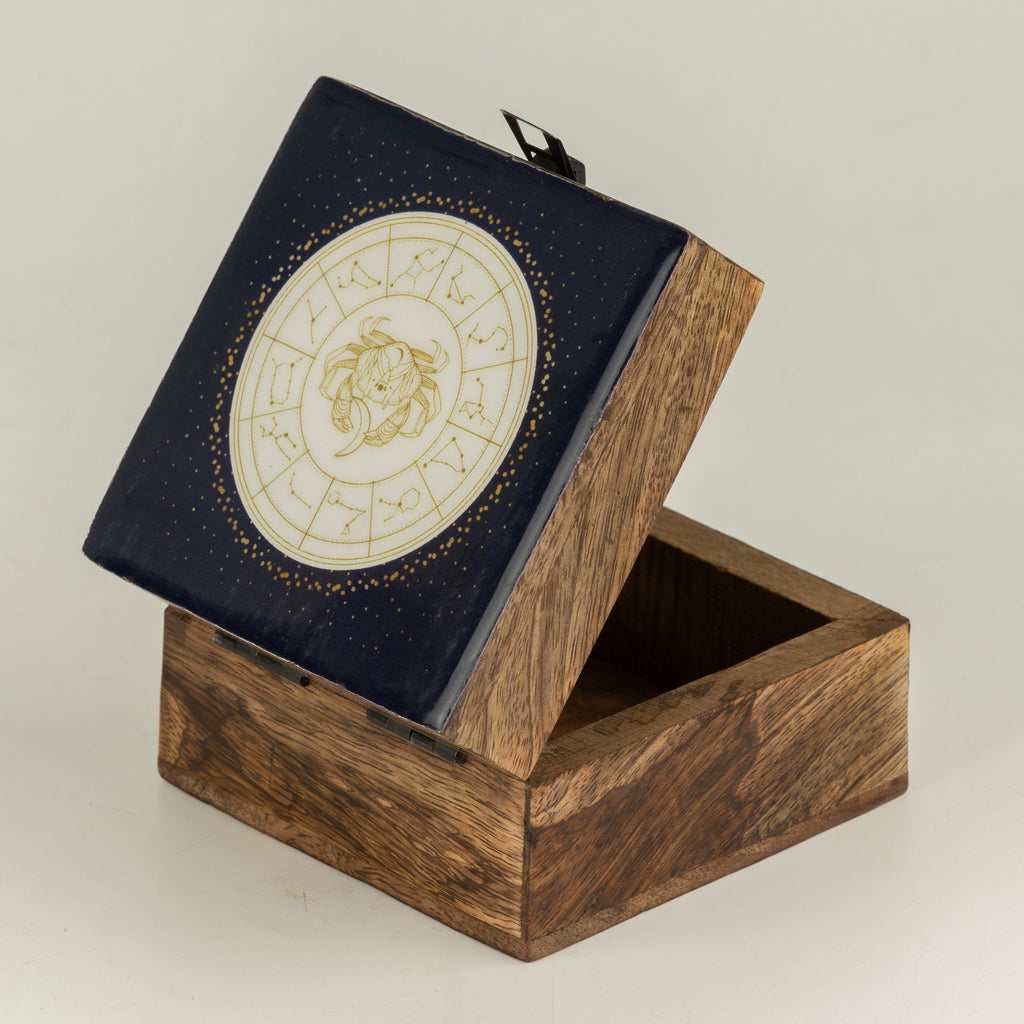 Cancer Small Enamelled Keepsake Box