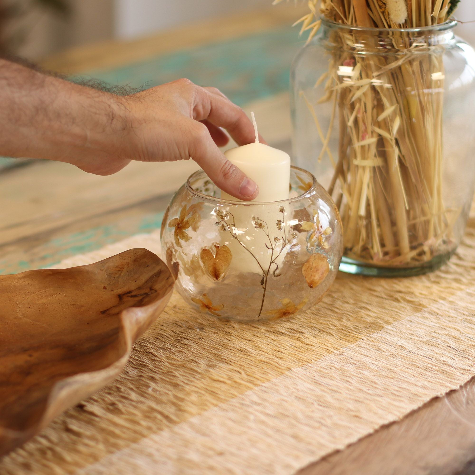 The Botanist's Lantern — Pressed Botanical Tealight Holder