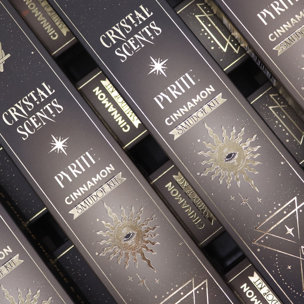 Crystal Scents Pyrite Cinnamon Smudge Kit