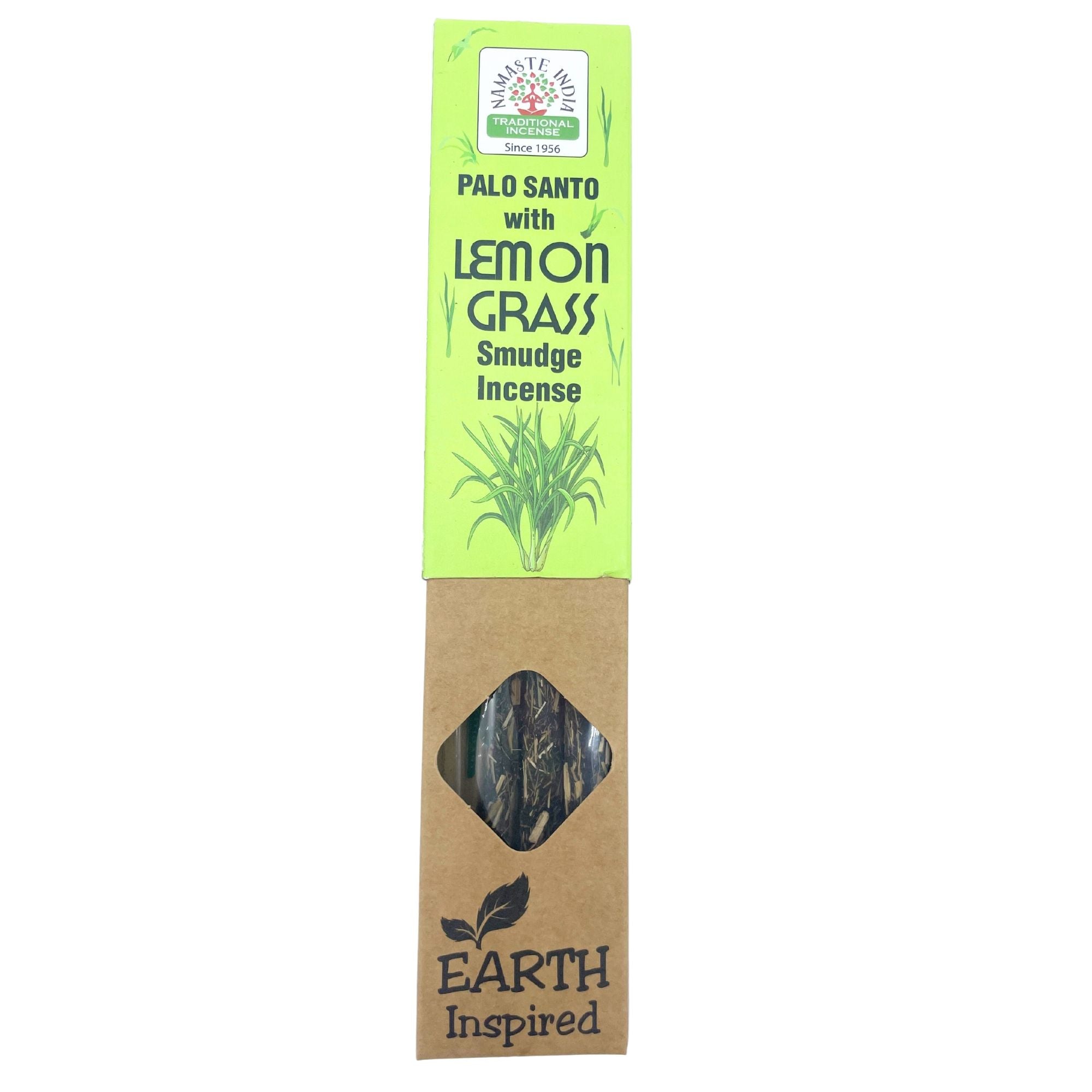 Namaste India Earth Inspired Palo Santo With  Lemon Grass Smudge Incense