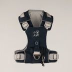 Dog Step-In Guardian Harness with Reflective Mesh & Black Obsidian Charm - Rock Grey - Extra Small (2-4kg)