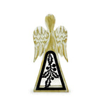 Whitewash with Iron Decor Cut Out Mango Wood Angel