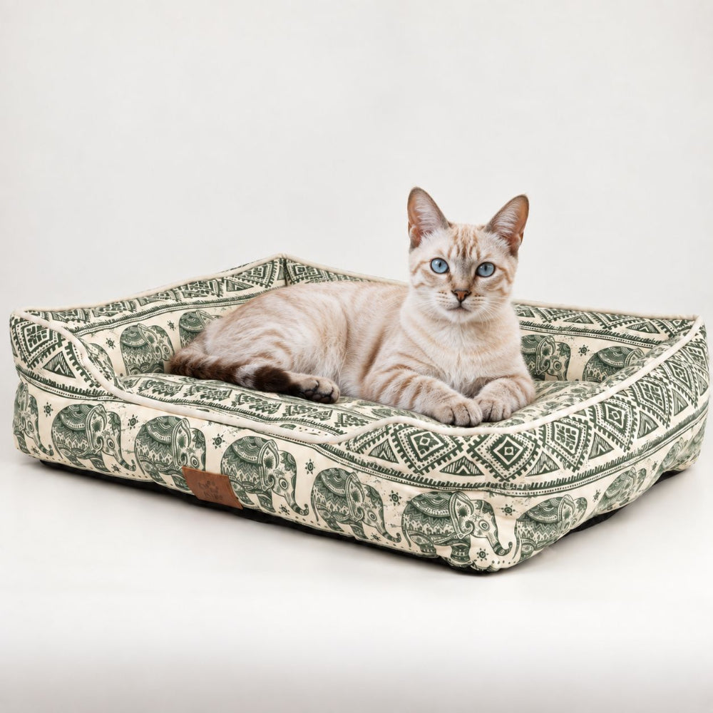 Green Lucky Elephant Pet Bed  – PAW