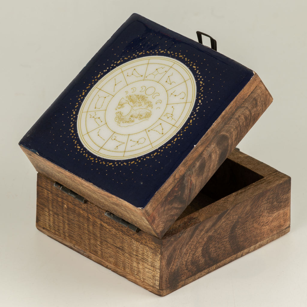 Aquarius Small Enamelled Keepsake Box