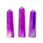 Purple Aurora Quartz Obelisk Point – Approx. 9cm