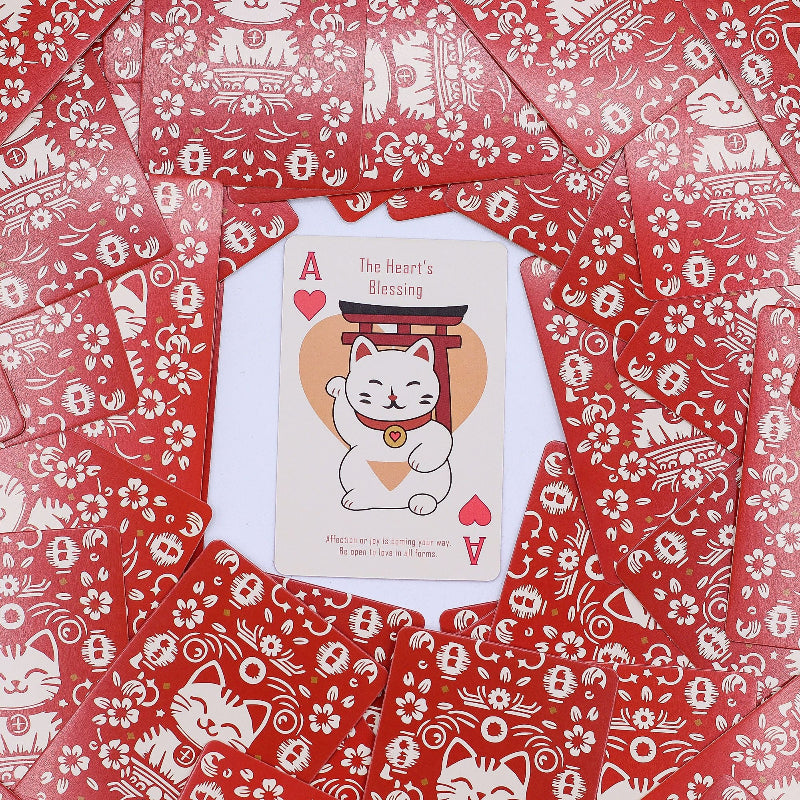 Maneki Neko Deck Fortune Cats Playing & Oracle Cards