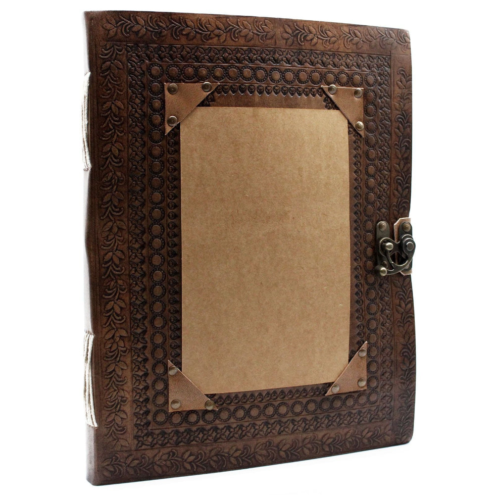 Large Customisable Leather Guest Book & Visitor Journal
