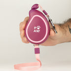 Mini Mango Retractable Dog Lead with Wrist Strap - Plum - 3m