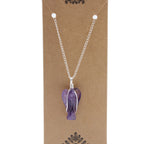 Amethyst Gemstone Guardian Angel Pendant