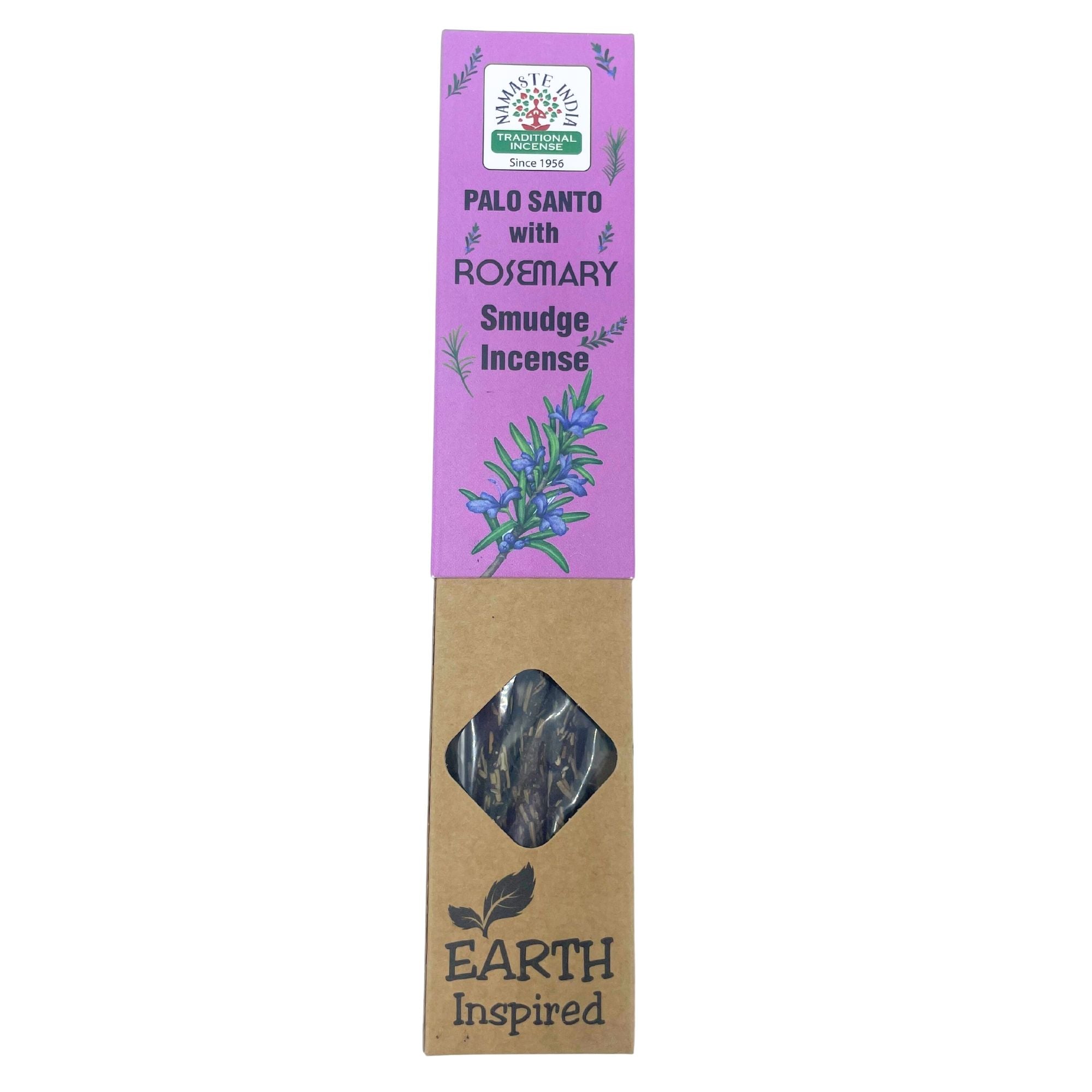 Namaste India Palo Santo & Rosemary Smudge Incense Sticks
