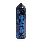 Mystic Story Midnight Blue Black Obsidian Point